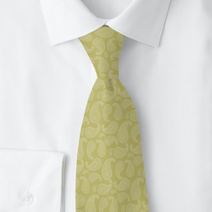 Gravata Paisley Caqui