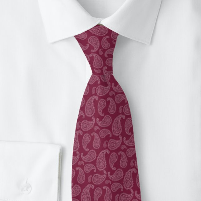 Gravata Paisley Cranberry (Criador carregado)