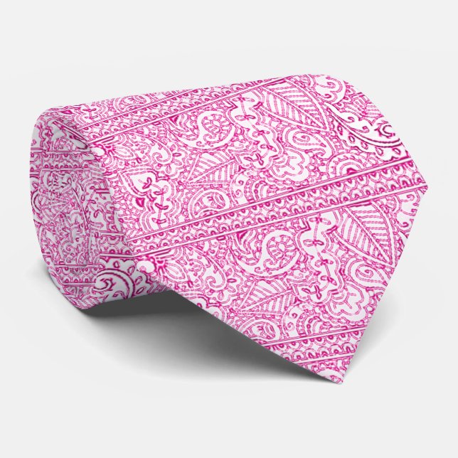 Gravata Paisley Passion - Rosa (Henna) (Rolled)