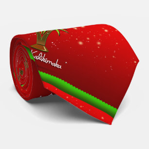 Gravata Palmeira de Mele Kalikimaka para o Xmas