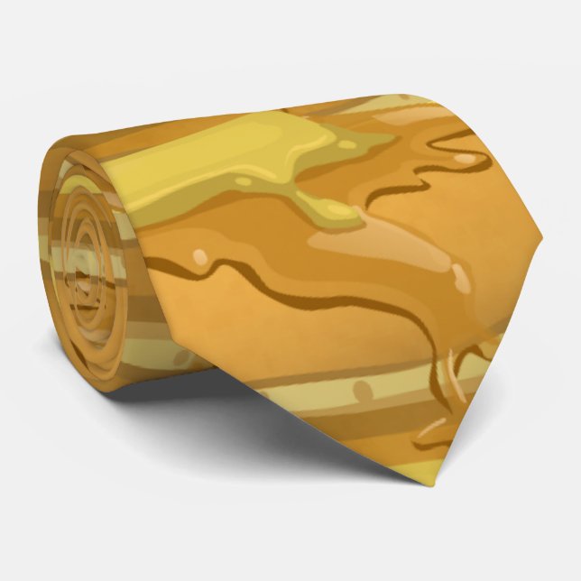 Gravata Pancake e xarope de ácer (Rolled)