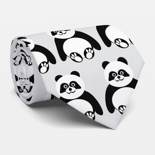 Gravata Panda Design (Rolled)