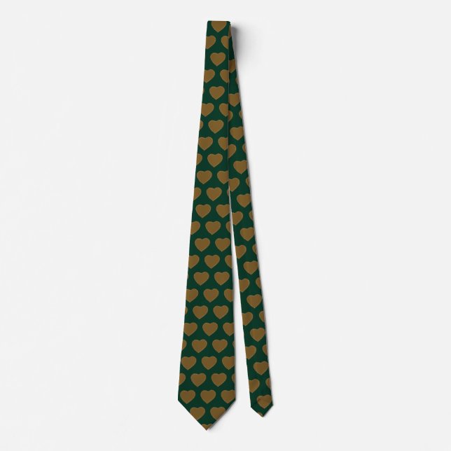 Gravata Pão Gingerido, Torneio De Pescoço (Verde & Castanh (Frente)