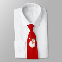 Gravata Papai Noel de Natal no Vermelho