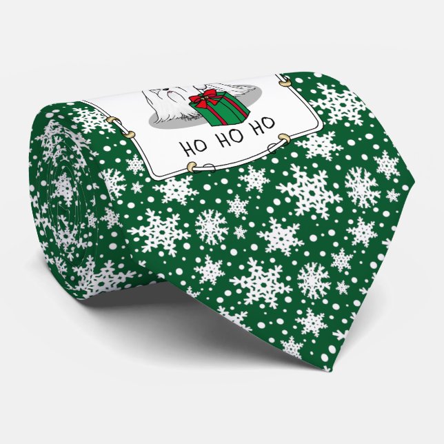 Gravata Papai Noel Maltês de Natal Engraçado (Rolled)