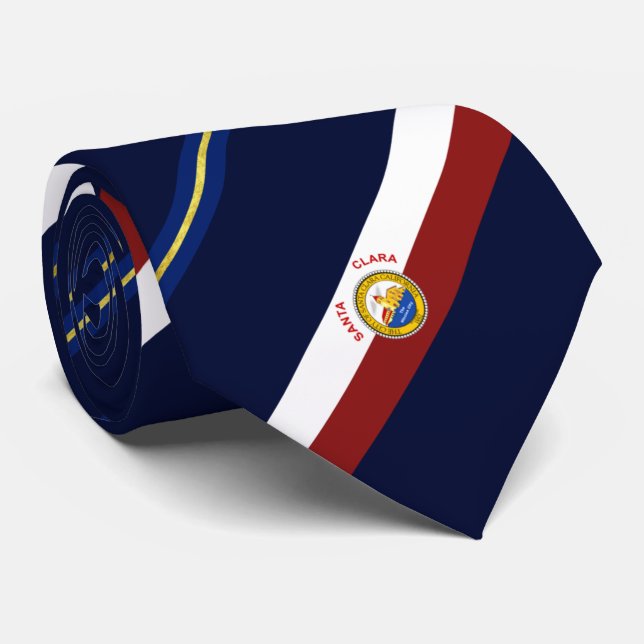 Gravata Papais noeis Clara (Califórnia) bandeira da cidade (Rolled)