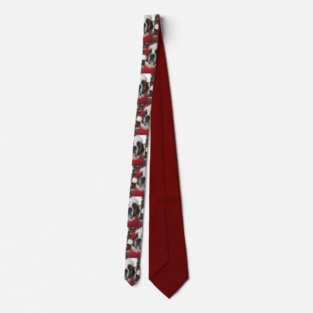 Gravata Papais noeis de Natal Santo Bernard Neck Tie (Verso)