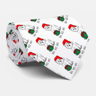 Gravata Papais noeis de Natal West Highland White Terrier