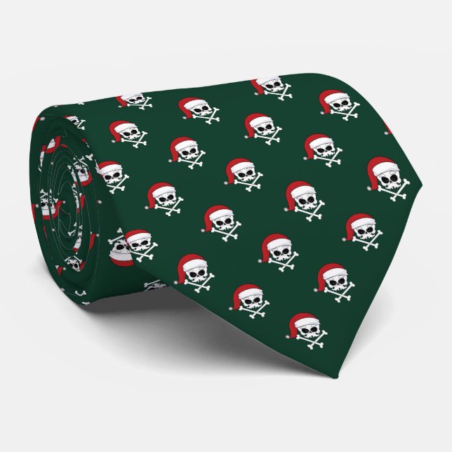 Gravata Papais noeis Skulls Grunge Natal (Rolled)