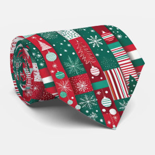 Gravata Papel clássico de enrolamento de Natal - Padrão Ve