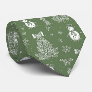 Gravata Papel de parede de Natal Homem de Neve Vintage Sag