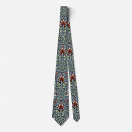 Gravata Papel de parede floral Morris Navy Blue Snakeshead