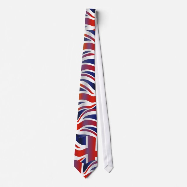 Gravata Papel de parede ondulado britânico da bandeira (Frente)