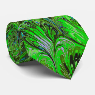 GRAVATA PAPEL MARCADO,PADRÃO DE PAZ AZUL ABSTRATO VERDE
