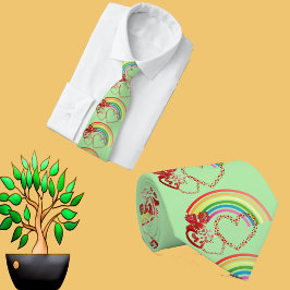 Gravata Para Ele Rosas Rústicos Fofos Namorados Arco-Íris