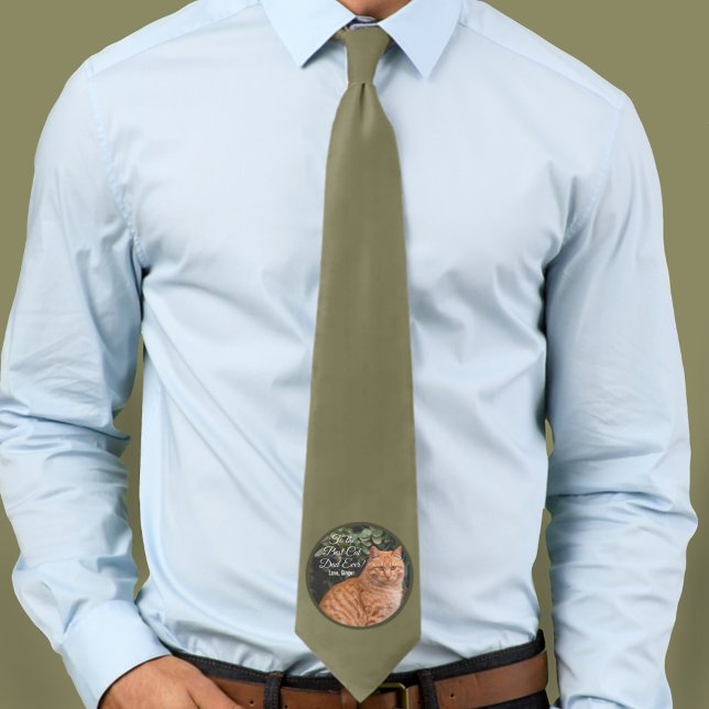 Gravata Para o melhor Pai de gatos alguma vez personalizad (Criador carregado)