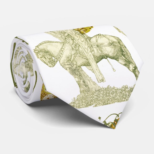 Gravata PARCIFAL EM BUSCA DE HOLY GRAIL - Amarelo Branco (Rolled)