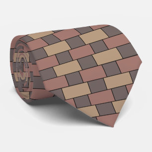 Gravata Parede de Tijolo Rosa Bege Cinza