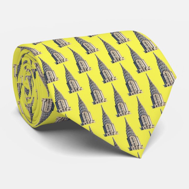 Gravata Parte superior do edifício Chrysler NYC - B&W - am (Rolled)