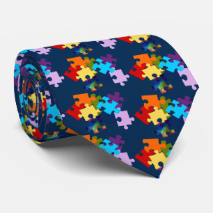 Gravata Partes do quebra-cabeça da consciência do autism