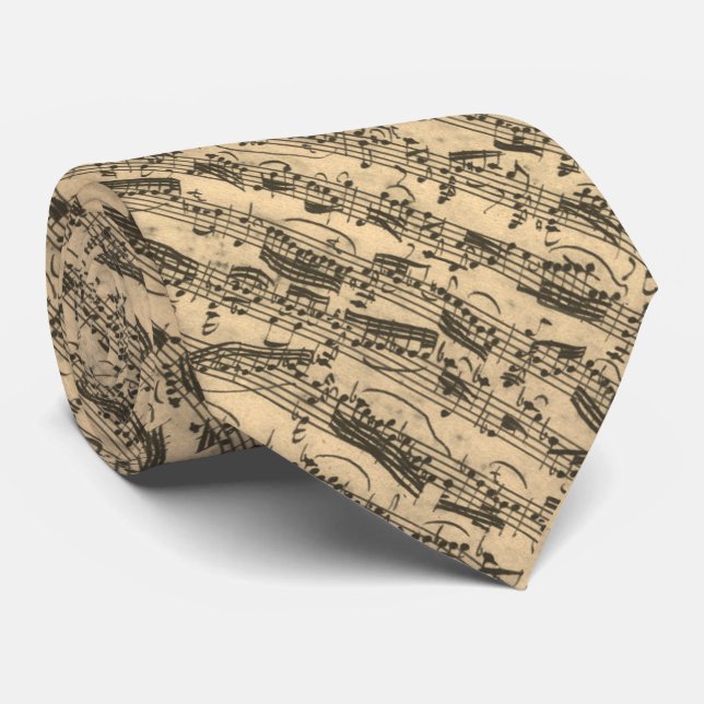 Gravata Partituras de JS Bach (Rolled)