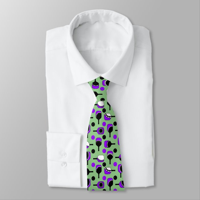 Gravata Pás De Batalhão, Turnos De Diversão, Roxo E Verde (Amarrado)