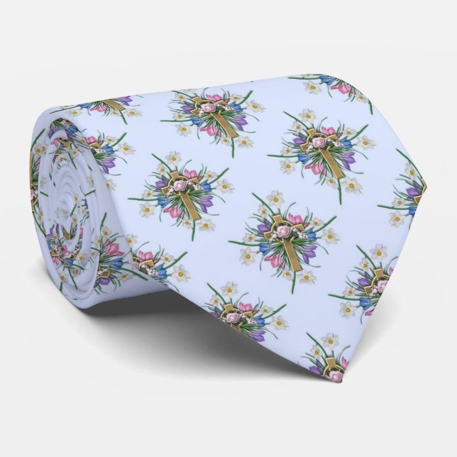 Gravata Páscoa cruz significa tie (Rolled)