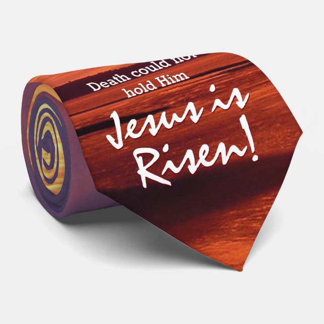 Gravata Páscoa JESUS É RISEN Monograma (Rolled)