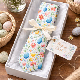 Gravata Páscoas de Pastel com Flores e Ovos