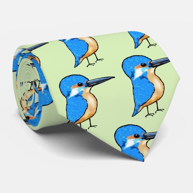 Gravata passarinho-do-rei-azul (Rolled)