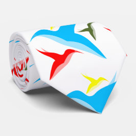 Gravata Pássaros coloridos sobre