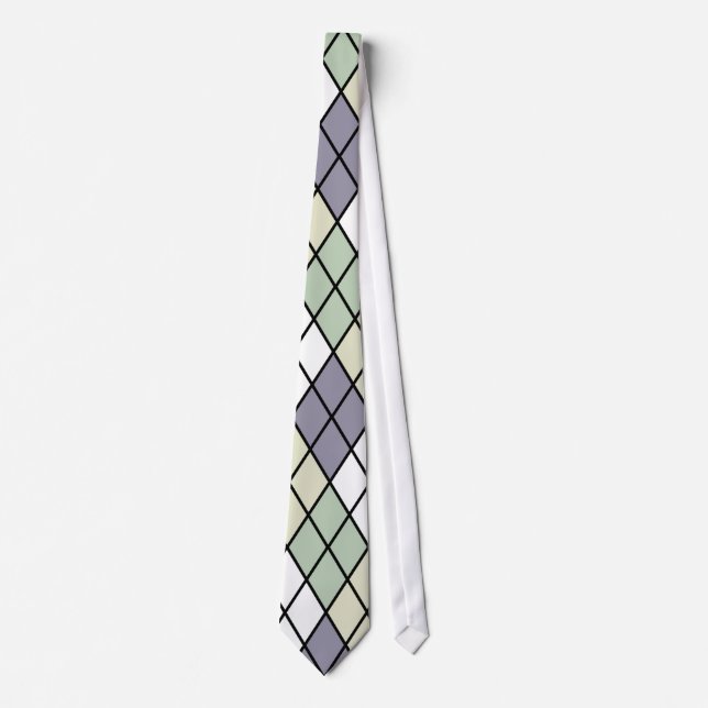 Gravata Pastel Diamantes Argyle (Frente)