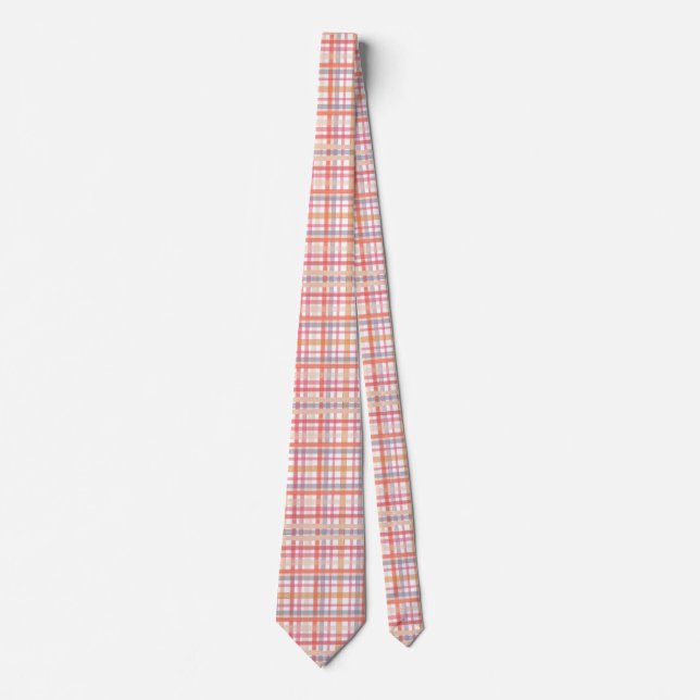 Gravata Pastel Plaid (Frente)