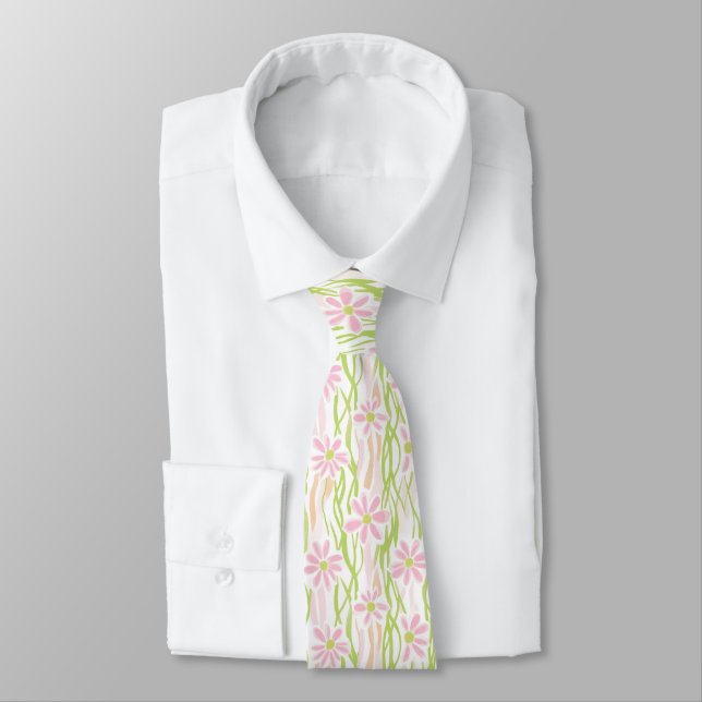 Gravata Pastel Retro Floral (8) (Amarrado)