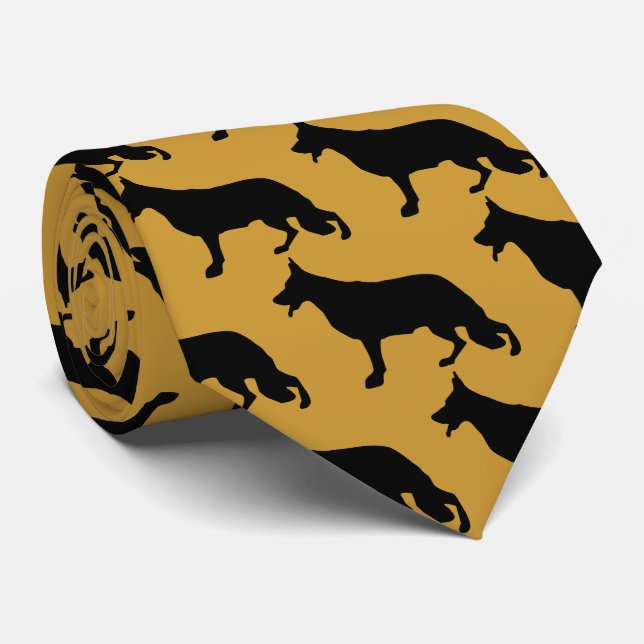 Gravata Pastor preto dourado vermelho (Rolled)
