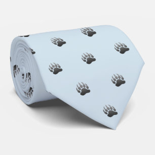 Gravata Pata de urso metálica (luz - cinza)