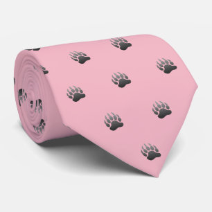 Gravata Pata de urso metálica (rosa pálido)