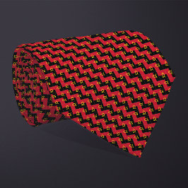 Gravata Patchwork Angola Flag Patterno