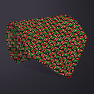 Gravata Patchwork Kenya Flag Patterno