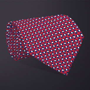 Gravata Patchwork Laos Flag Patterno