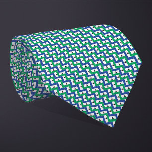 Gravata Patchwork Lesoto Flag Patterno