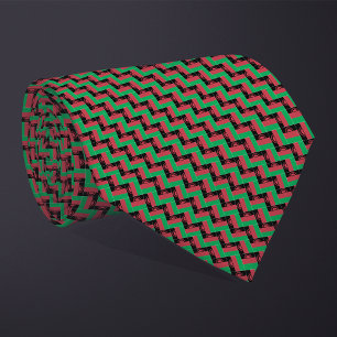Gravata Patchwork Malawi Flag Pattern
