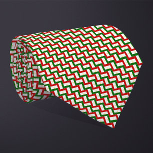 Gravata Patchwork Tajiquistão Flag Pattern