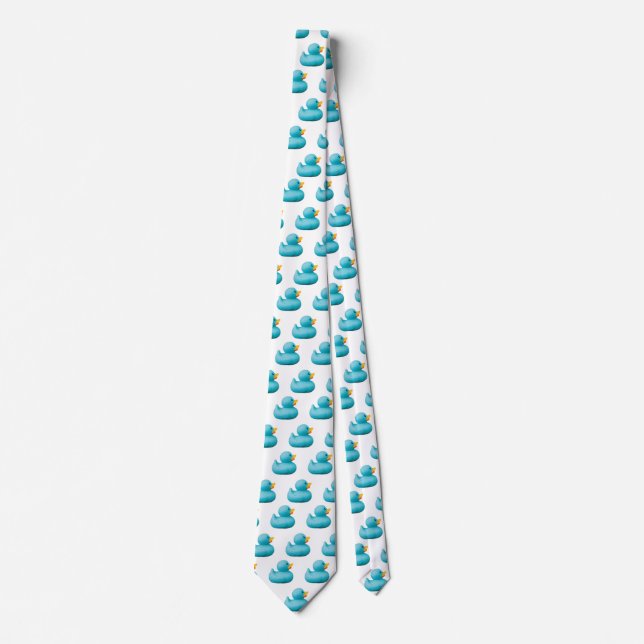 Gravata Patos de borracha azul personalizáveis por armazen (Frente)
