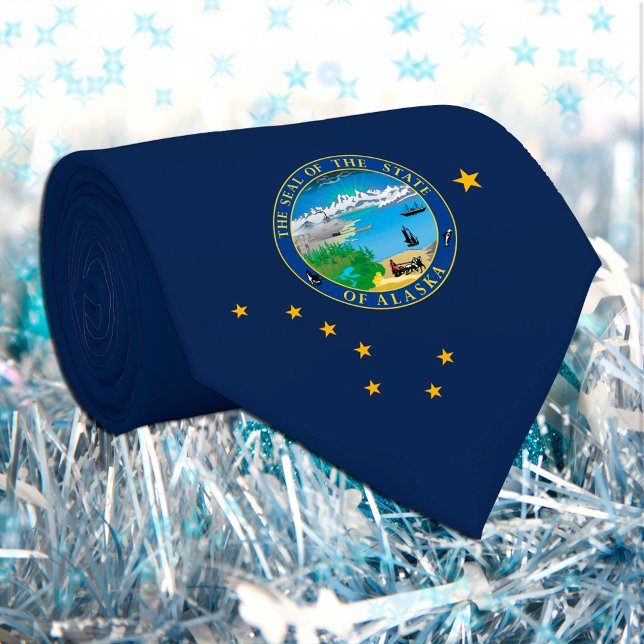 Gravata Patriotic Alaska Tie, Moda, EUA, Sinalizador do Al (Criador carregado)