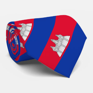 Gravata Patriotic Cambodia Flag Neck Tie