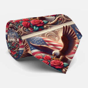 Gravata Patriótica Americana