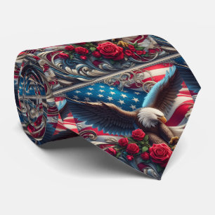 Gravata Patriótica Americana
