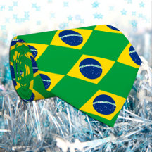 Patriótica Brazil Tie, moda Bandeira Brasileira