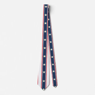 Gravata Patriótico Red Blue Stars US Flag 4 de julho